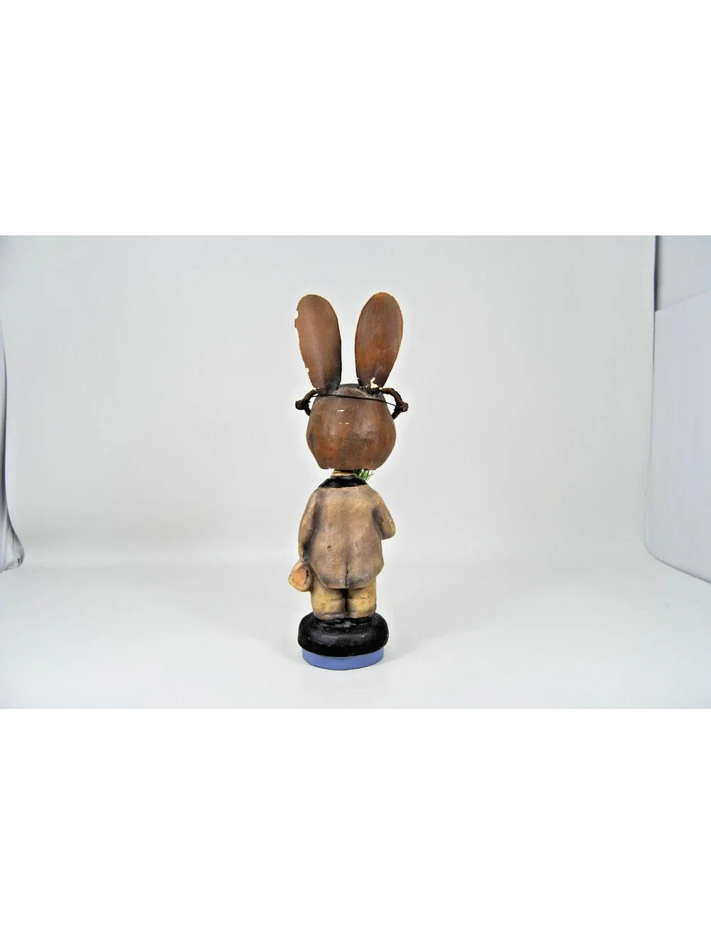 Antique Paper Mache Bunny Rabbit Nodder Bobblehead Figurine Toy Candy Germany